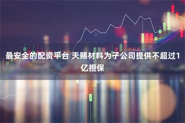 最安全的配资平台 天赐材料为子公司提供不超过1亿担保